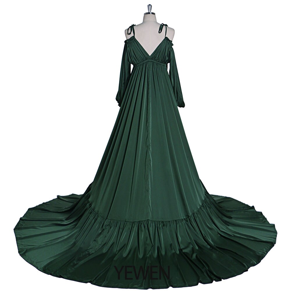 Sexy Shoulderless Evening Dress Long Pregnant Women Fancy Pregnancy Elegence Maxi Gown Photo Shoot Props YEWEN DY21721