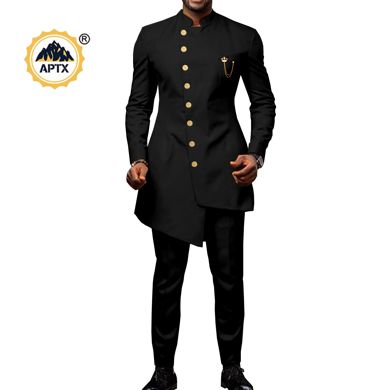 African Couples Clothes Bazin Riche African Dresses for Women Match Men Outfits Chain Top &Pants Sets Dashiki Vestidos Y22C020