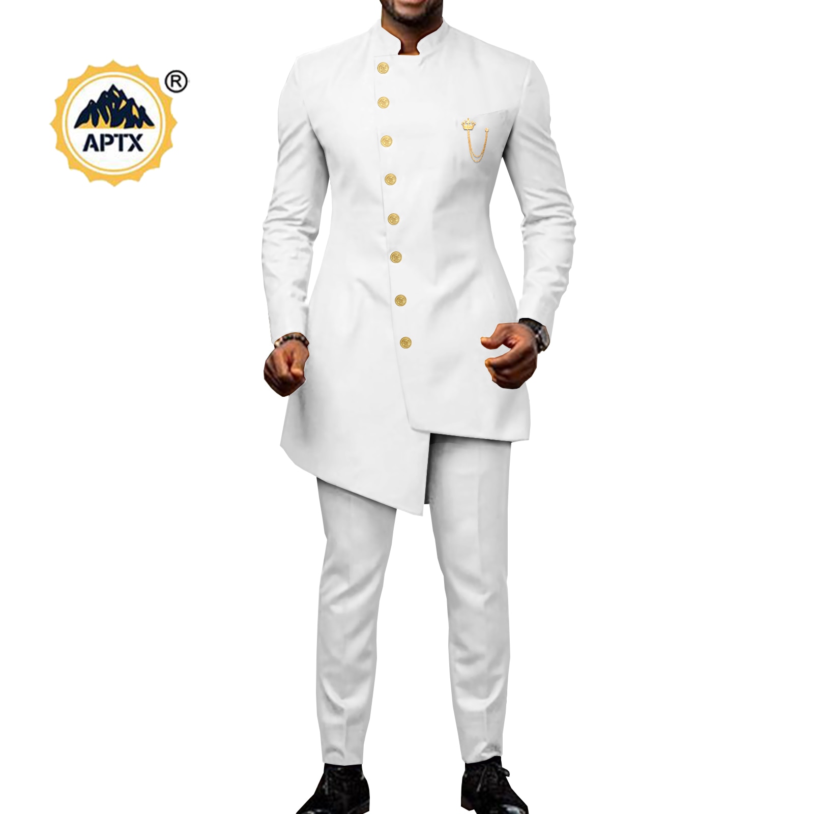 African Couples Clothes Bazin Riche African Dresses for Women Match Men Outfits Chain Top &Pants Sets Dashiki Vestidos Y22C020