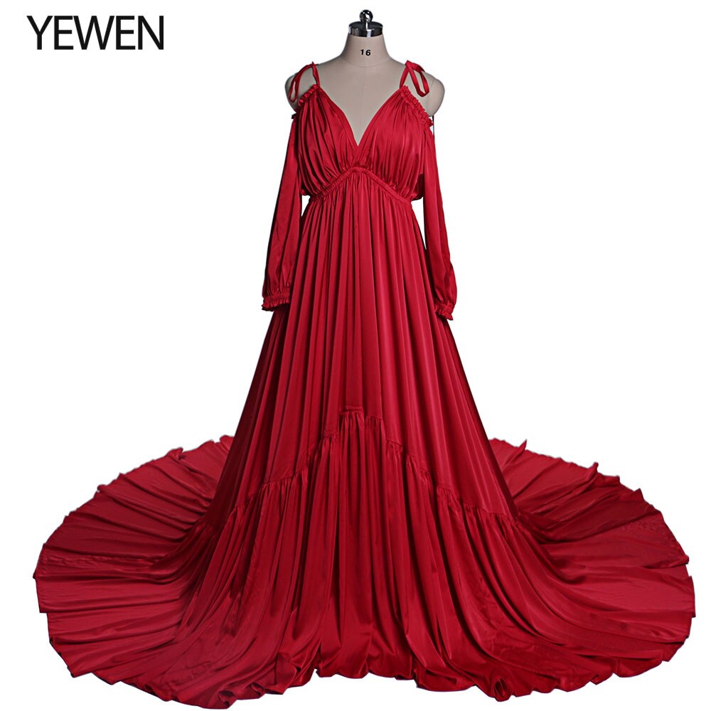 Sexy Shoulderless Evening Dress Long Pregnant Women Fancy Pregnancy Elegence Maxi Gown Photo Shoot Props YEWEN DY21721