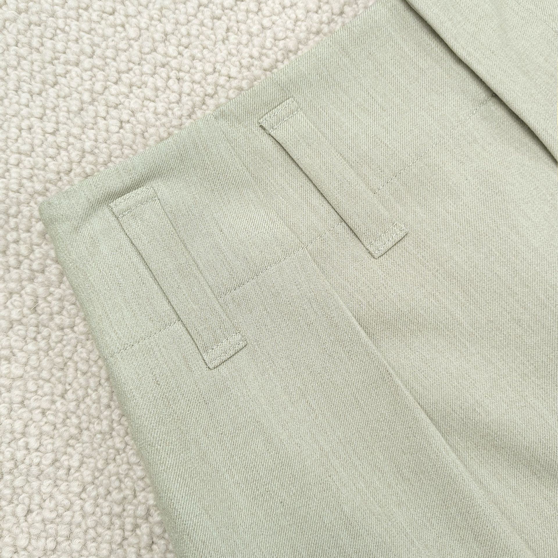 2022 Autumn New Women Pants Wool Blend Twill Drape High Waist Commuter Slim Wide Leg Trousers