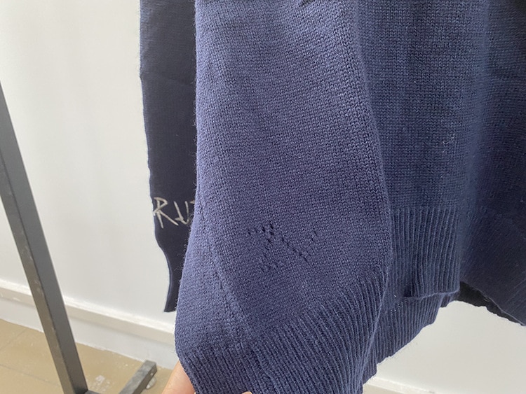 Women Sweater Butterfly Flower Letter Embroidery 100% Cashmere Knitted Pullover