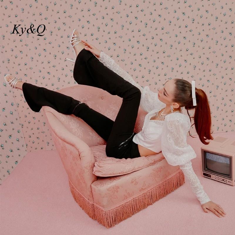 Autumn 2022 New Womenhorn Trousers Slim Black High Waist Zipper Casual Pants Chic Design Fashionable Elegant Commuter