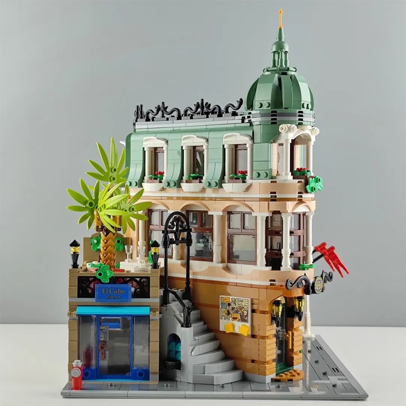 City Street View Architecture Corner Boutique Hotel 3066PCS Model Compatible with 10297 Building Blocks Brick Toys Kids Gift Set