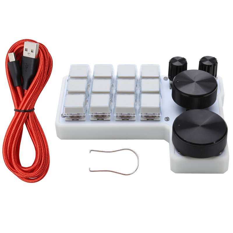 New CXT 12E4 Macro Keyboard 12 Key 4 Knob Mechanical Keyboard Hot Swap Designer One-handed Kepad Mini Keypad VIA QMK