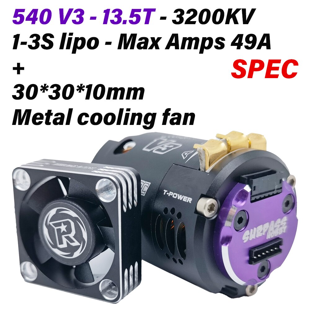 Surpass Hobby Rocket 540 V3 Sensored Brushless Motor Waterproof 3.5T 10.5T 25.5T 21.5T 13.5T for 1/10 1/12 RC Car Drift Truck