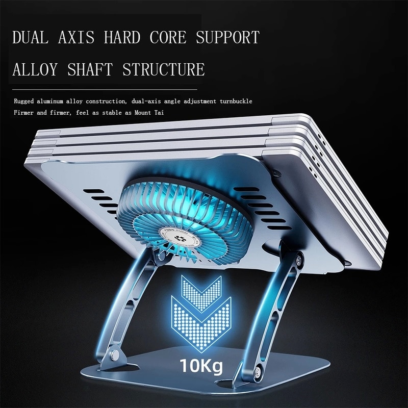 Aluminum Laptop Stand With Cooling Fan For iPad Tablet Bracket IPad Notebook Holder Support Macbook Gaming Laptop Accessories