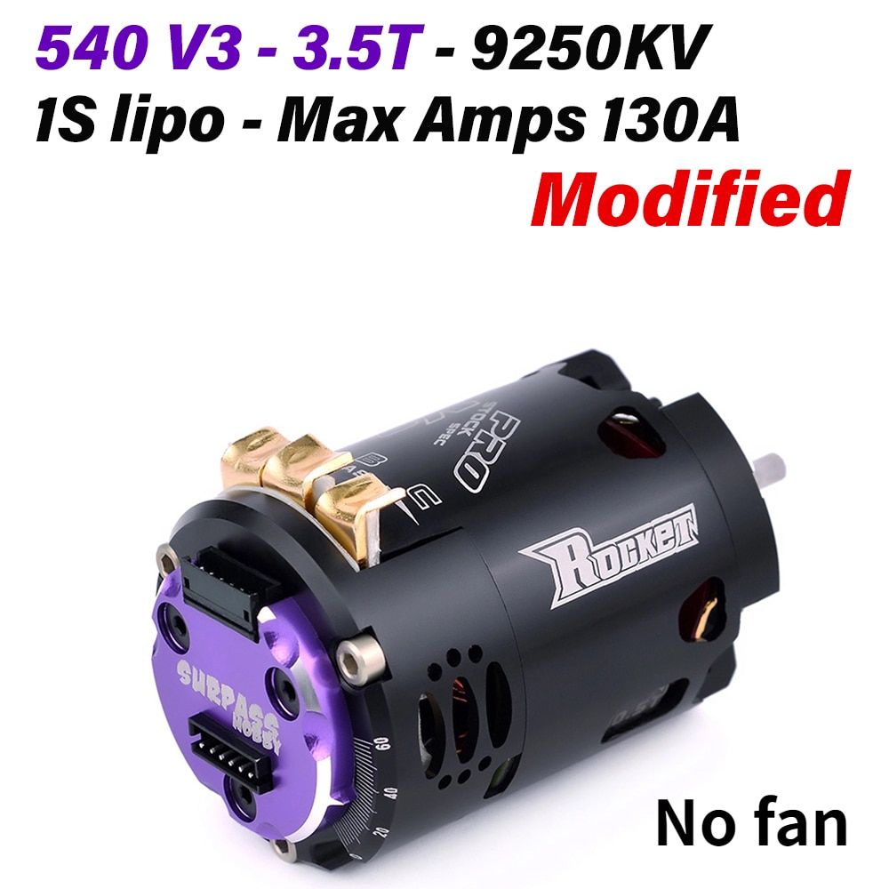 Surpass Hobby Rocket 540 V3 Sensored Brushless Motor Waterproof 3.5T 10.5T 25.5T 21.5T 13.5T for 1/10 1/12 RC Car Drift Truck