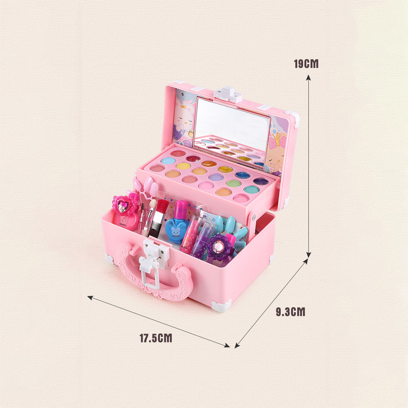 Children Simulation Makeup Set Pretend Play Toys Educational Toys Lipstick Nail Polish Cosmetic Bag Birthday Gift For Ingenious