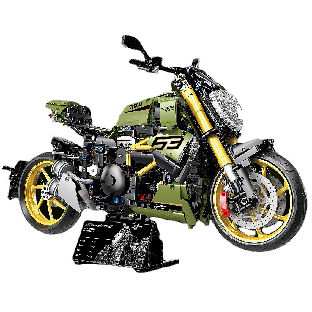 T4021 2025pcs City Tech Motorcycle Car Model Building Blocks MOC Racing Motobike Vehicles Bricks Toys For Children Gifts