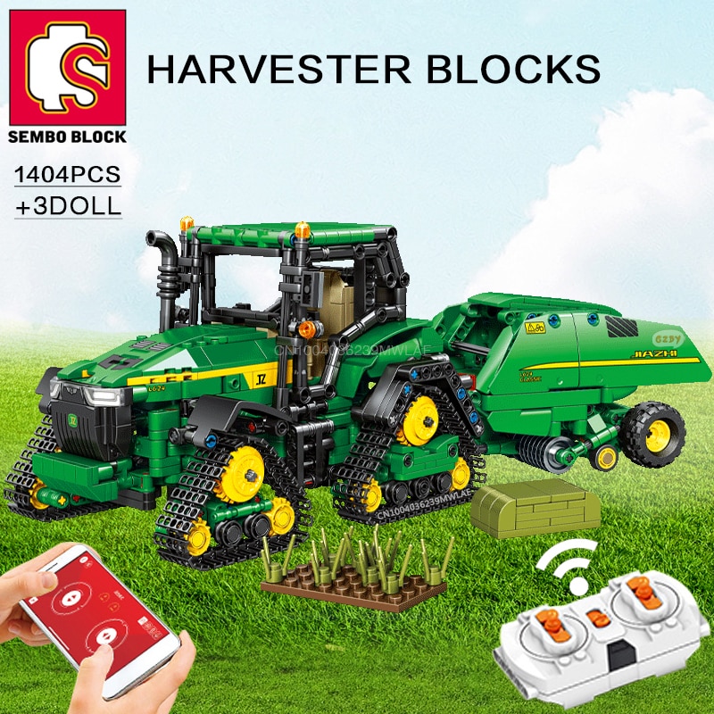 SEMBO BLOCK TECHNICAL City Remote Control RC Car Compatible MOC Building Blocks RC farmer Car Bricks Children Boys Gifts Toys