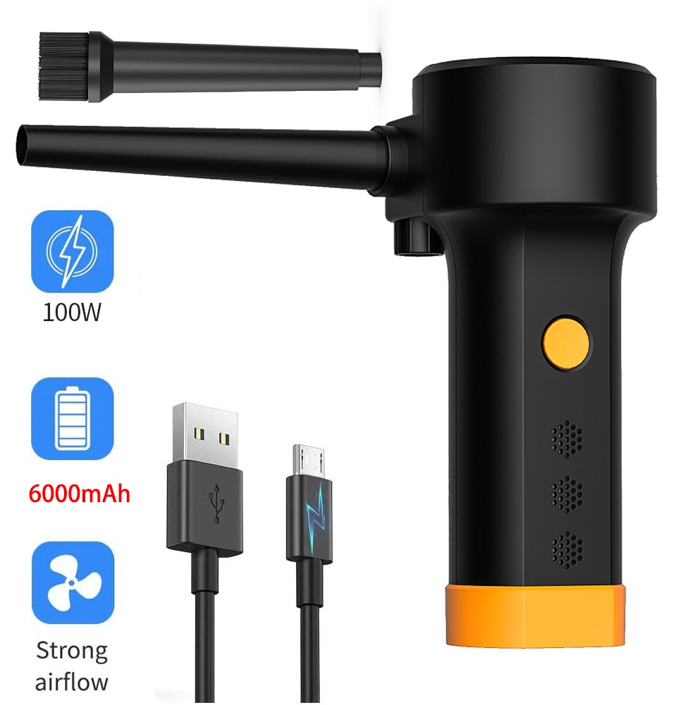 Electric Air Blower Duster &Air Pump 3-in-1,Canned air Compressed Air Cans for Computer Desk cleaner Keyboard Cleaner for Office