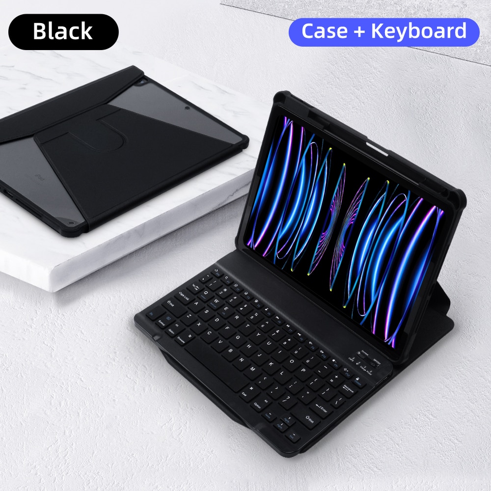 For iPad Keyboard Case For iPad 10th Generation Case For iPad 10.2 9/8/7th Air 3 10.5 Pro Air 4 5 10.9 2018 to 2022 Pro 11 Cover