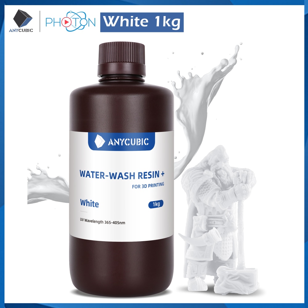 ANYCUBIC Water-Wash 3D Printer Resin  Water-Washable High Precision Low odor And Low Viscosity for LCD resin 3D printers Photon