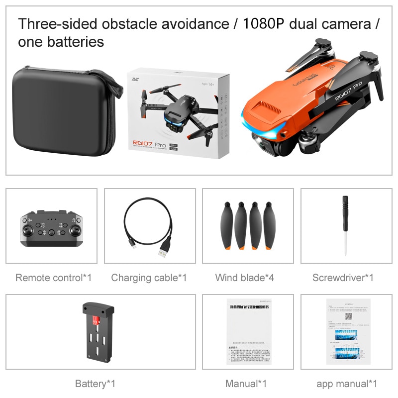 NEW RG107 MAX Drone 4K Professional Dual HD Camera FPV Mini Dron Aerial Photography Brush Motor Foldable Quadcopter Toys