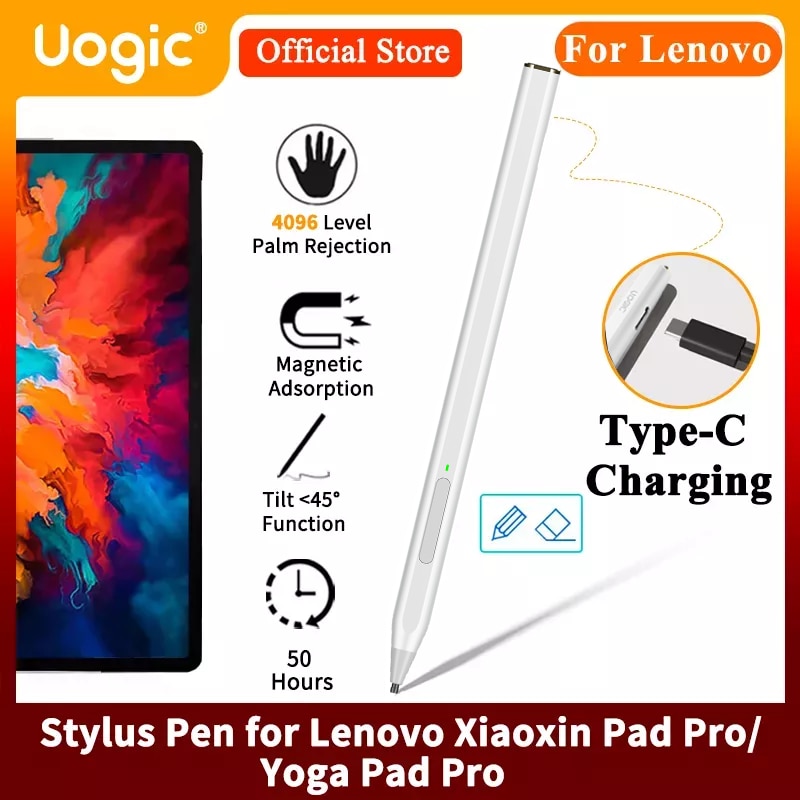 Uogic Stylus Pen for Lenovo Xiaoxin Pad Pro(Only for P11 Pro, Not for P11 or P11 Plus), 4096 Pressure Sensitivity Palm Rejection