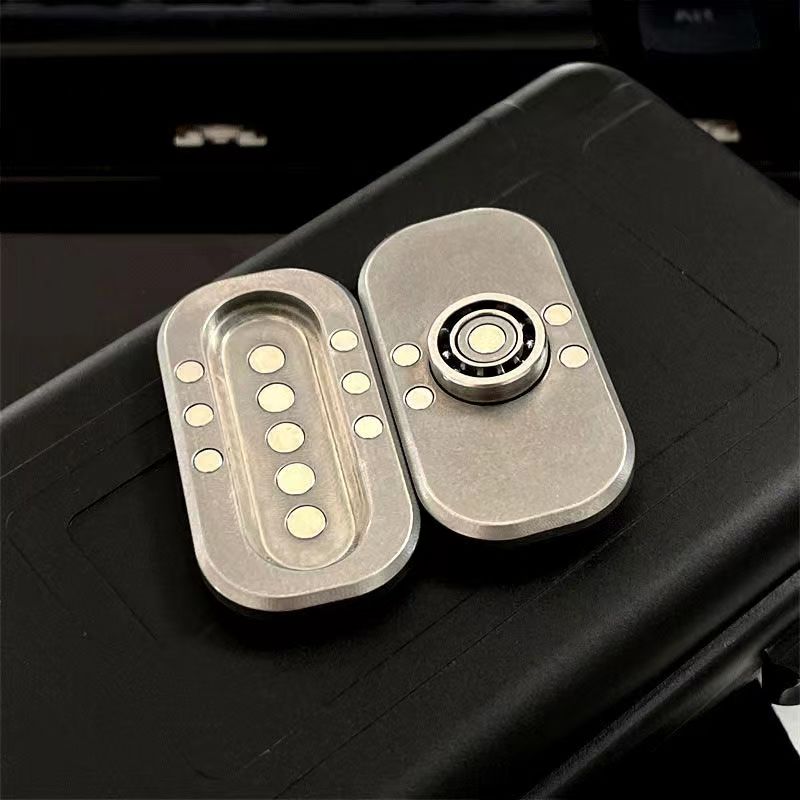 New 2 in 1 Owl Fidget Slider Metal Push Spinner For Adult ADHD Hand Sensory EDC Fidget Toys Office Desk Anxiety Stress Relief