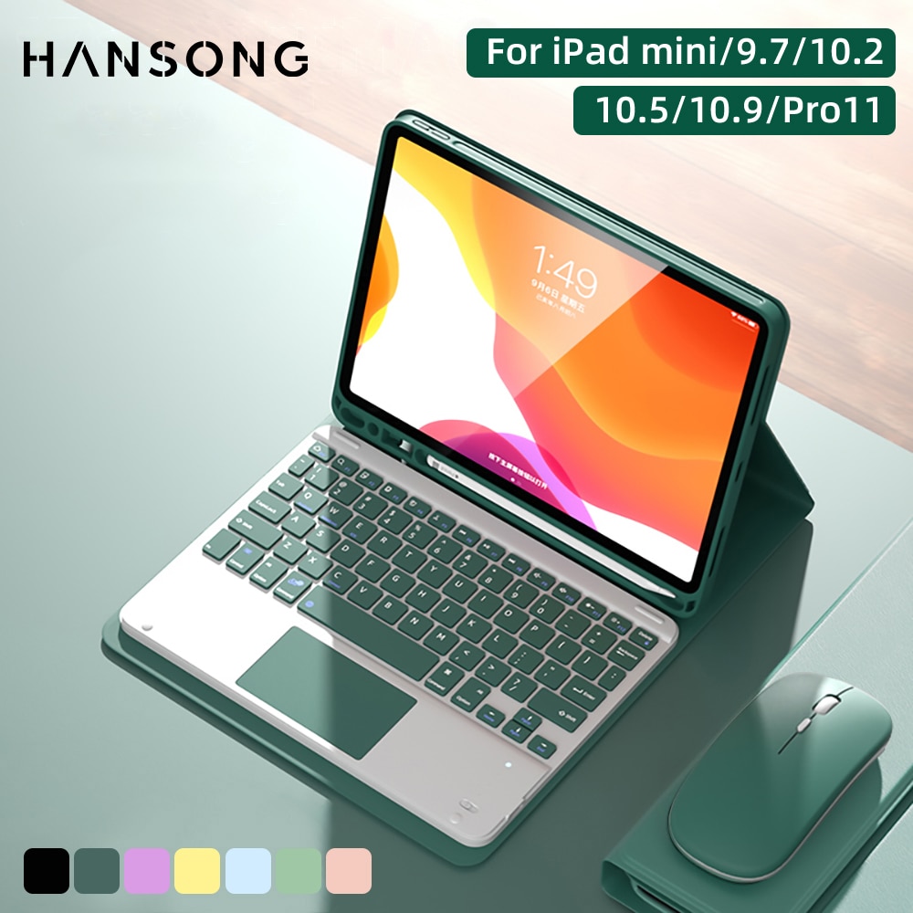 For iPad Keyboard Case For iPad Pro 11 2020 2021 Air 5 4 10.9 Mini 6 10.2 9/8/7th 2018 2017 5th 6th 9.7 Pro 10.5 Mini 4 5 Case