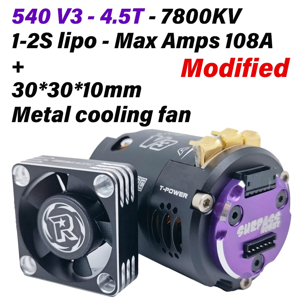 Surpass Hobby Rocket 540 V3 Sensored Brushless Motor Waterproof 3.5T 10.5T 25.5T 21.5T 13.5T for 1/10 1/12 RC Car Drift Truck