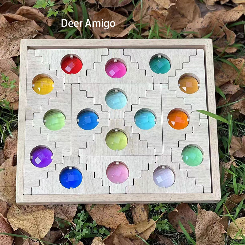 Acrylic Cubes Blocks Gem Blocks Kids Learning Color Light & Shadow Transmission Stacking Toys Baby Montessori Educational Toys