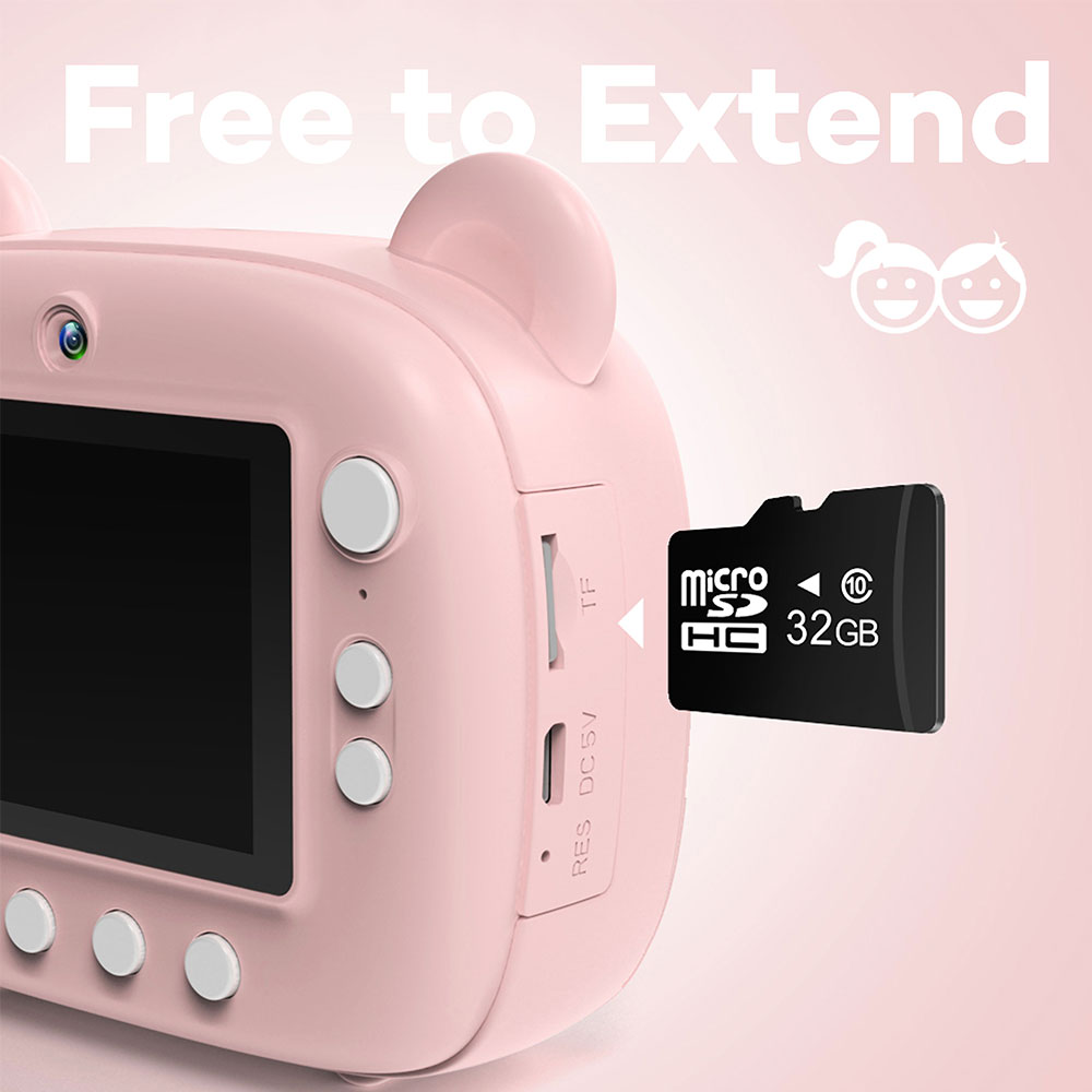 Children's Game Print Camera With Thermal Printer Kid Digital Photo Camera Girl's Toy Child Camera Video Boy's Birthday Gift