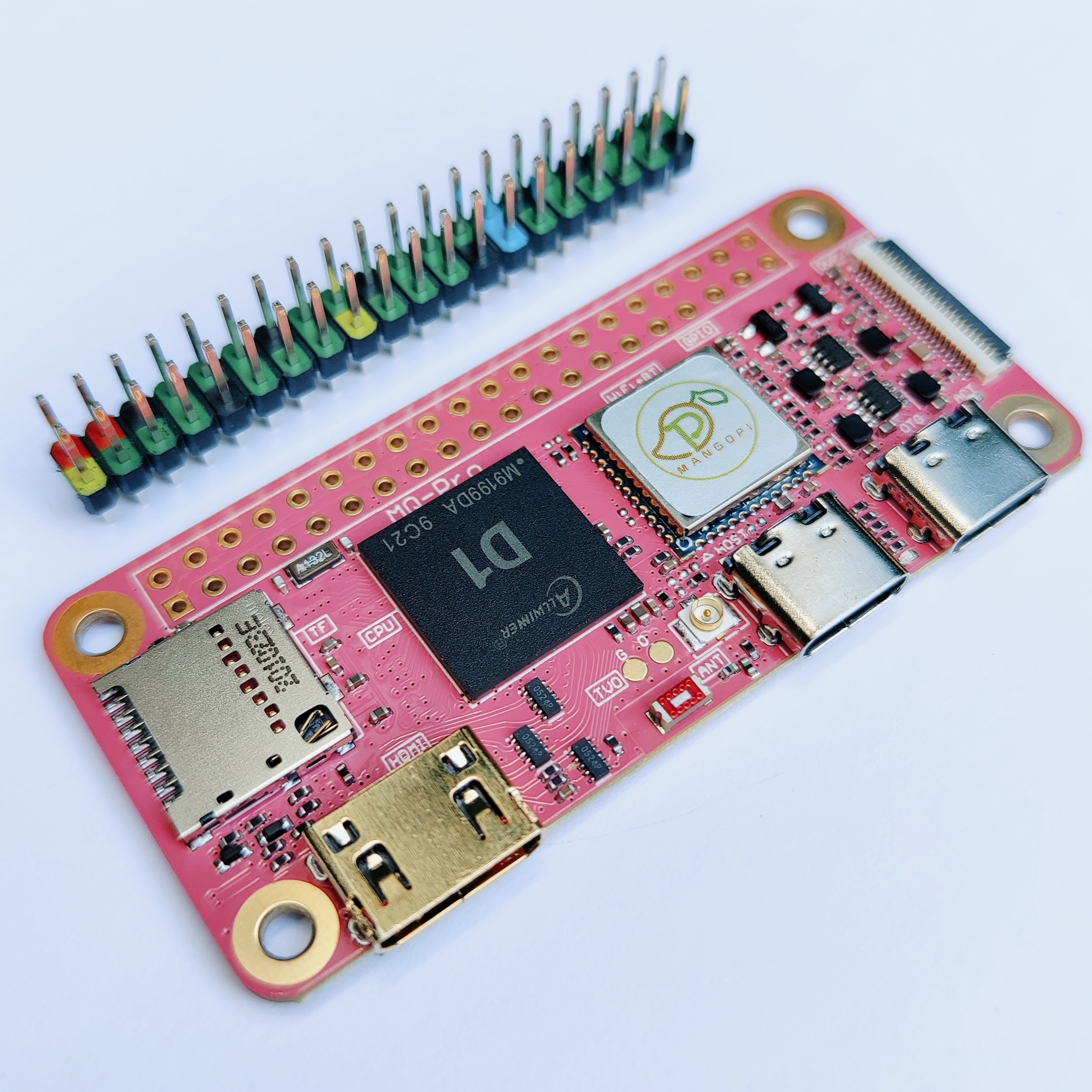 MangoPi MQ-Pro D1 board RISC-V SBC 512MB/1GB RAM with WiFi/BT Sakura Pink V1.4