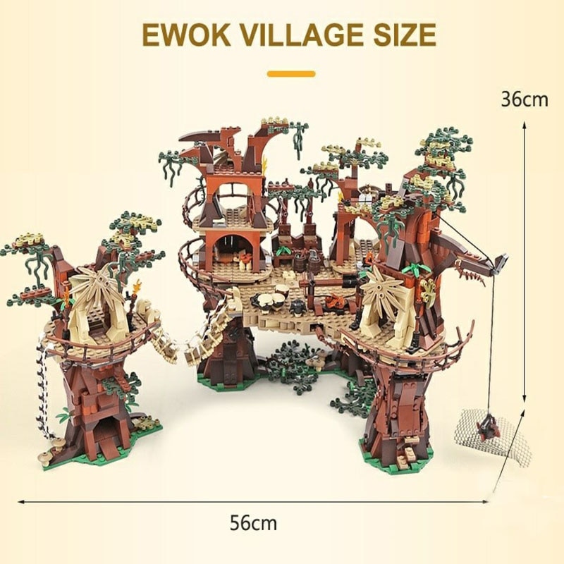 The Ewok Village 1990PCS Building Blocks Bricks Model Toys Kid Birthday Christmas Gifts  Compatible 10236 05047 81049
