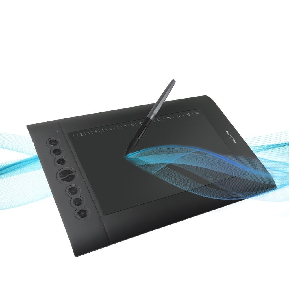 HUION H610 PRO V2 Graphic Drawing Digital Tablet 8192 Levels Tilt Function Battery-Free Pen android with 8 Press 16 Soft Keys