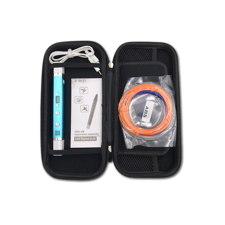 Myriwell 1.75mm ABS/PLA DIY 3D Pen LED Screen,USB Charging 3D Printing Pen+100M Filament Creative Toy Gift For Kids Design