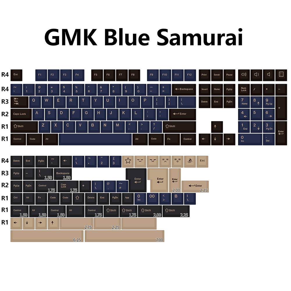 KBDiy GMK Keycap Clone Arctic Red Samurai 8008 WOB Rome Circus Cherry Profile MX Double Shot ABS Keycaps for Mechanicla Keyboard