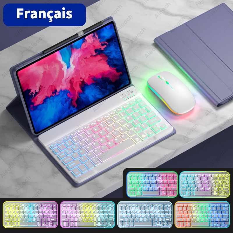 AIEACH Keyboard Case For Lenovo Tab P11 Pro P11 Plus P12 M10 3rd gen Case Bluetooth Keyboard Mouse Cover For Xiaoxin Pad 2022
