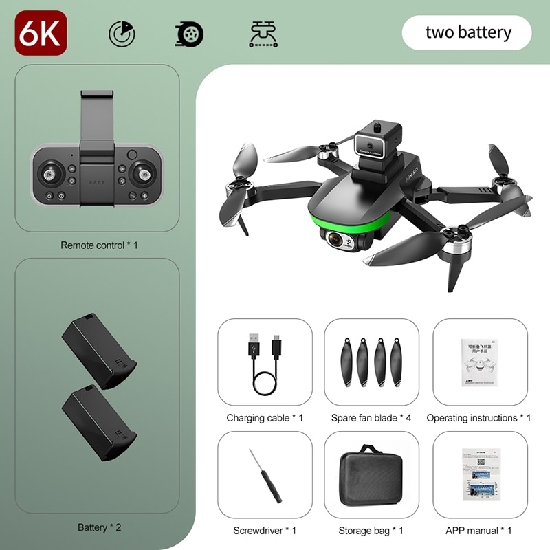 New S5S Mini Drone 4k Profesional 8K HD Camera Obstacle Avoidance Aerial Photography Brushless Foldable Quadcopter 1.2km