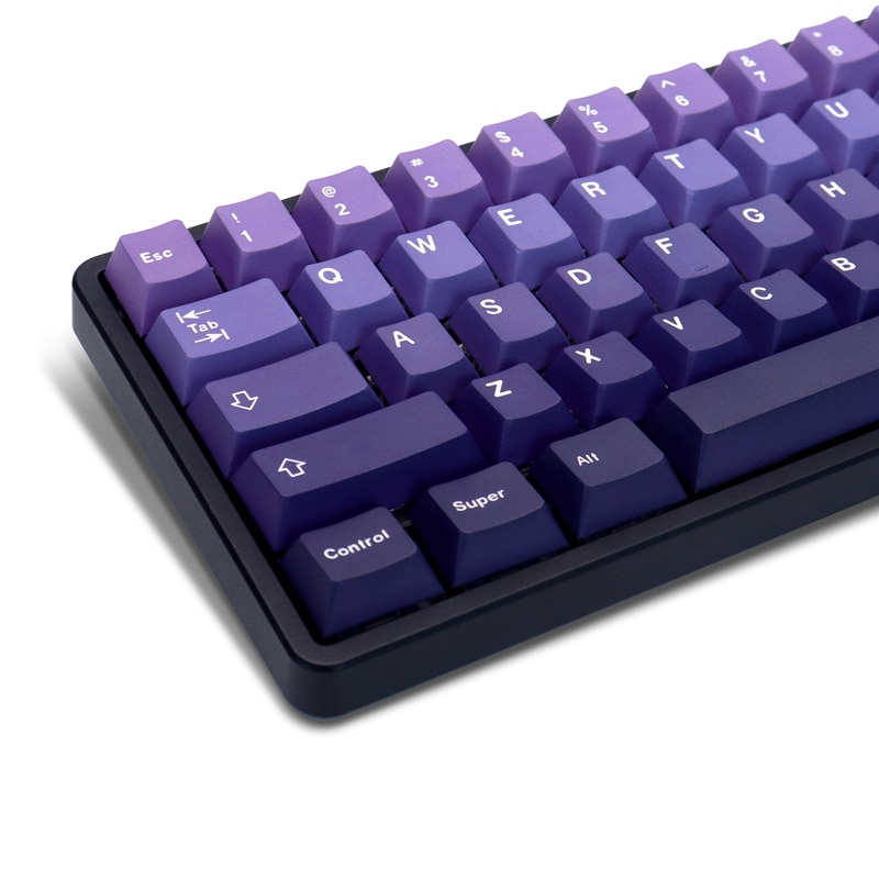 132 Keys PBT Keycaps Cherry Profile Purple Double Shot Set for Mechanical Gamer Keyboard For GK61 Anne Pro 2 Gateron Switches