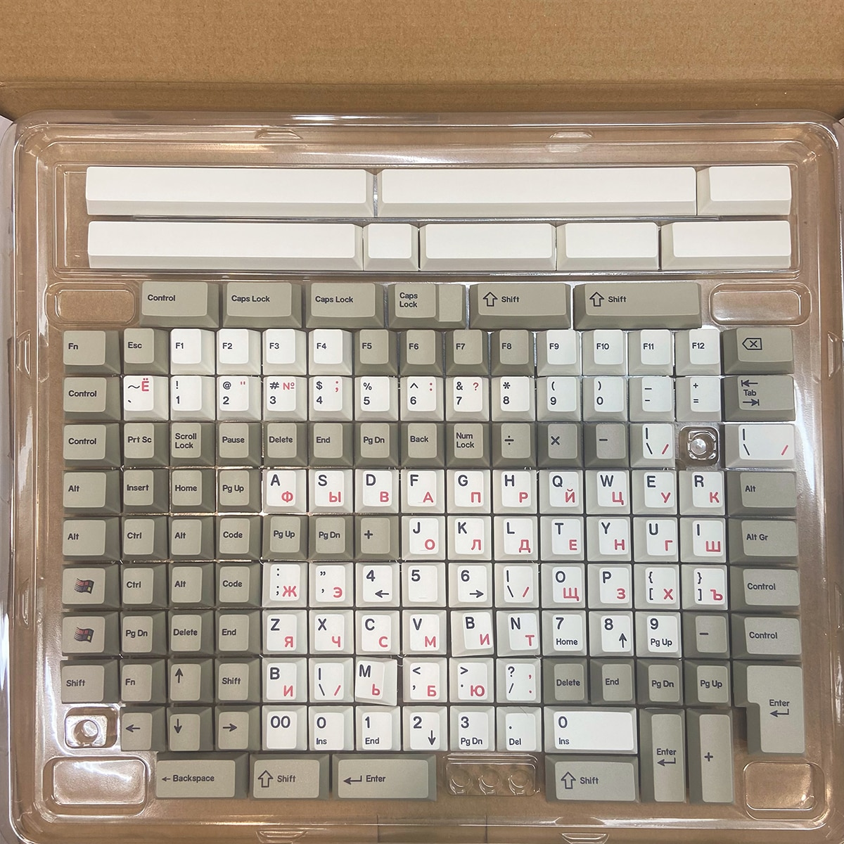 Keebox Shenpo Red Russian Sub Legend Keycaps For Mechanical Keyboard PBT SP Keycaps Cherry Profile Full Set Keycaps