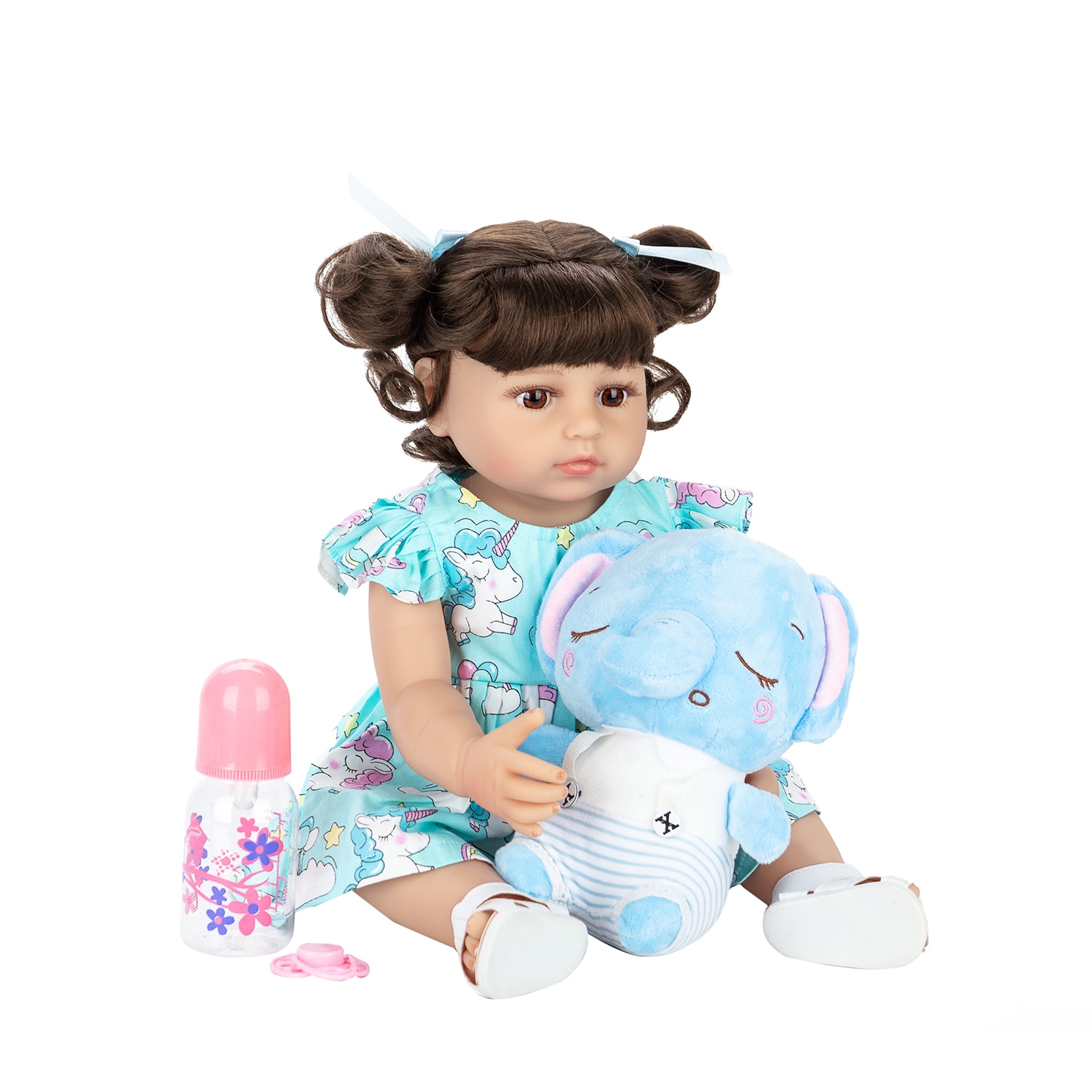 Baby doll Reborn Doll Silicone Body Can Take Bath With Pacifier Magnetic Christmas Gifts For Children Send From Brasi