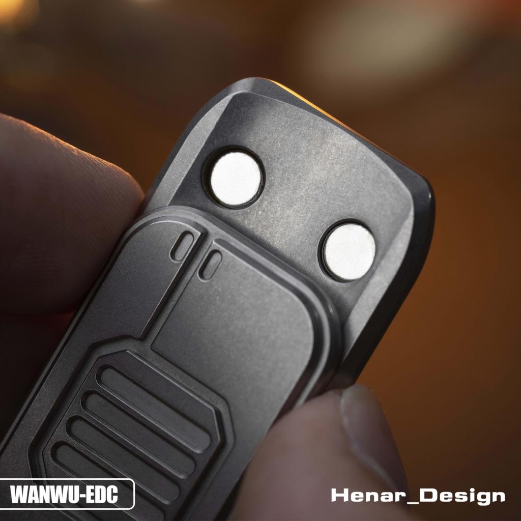 WANWU-EDC Reactive Armor Shield Slider Defense Tungsten Copper Moon Surface Stonewashed Tech EDC Adult Decompression Toy