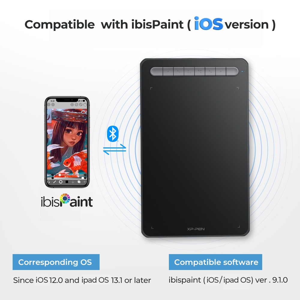 XPPen Deco M/ MW Wireless Digital Drawing Tablets 8*5 inch Graphics Tablet Bluetooth V5.0 Tilt Supported Windows Mac Android