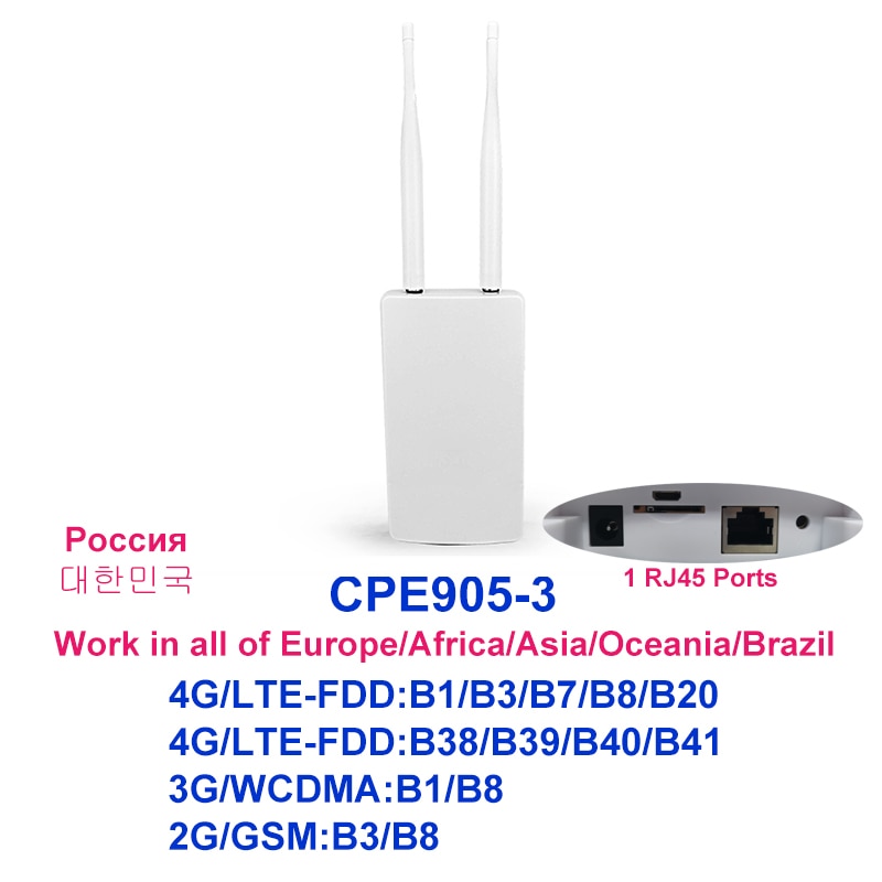 150mbps 3G 4G Wifi Router Sim Card Unlocked CAT4 LTE Wireless Modem Dual External Antennas Gateway Outdoor Routers for IP Camera