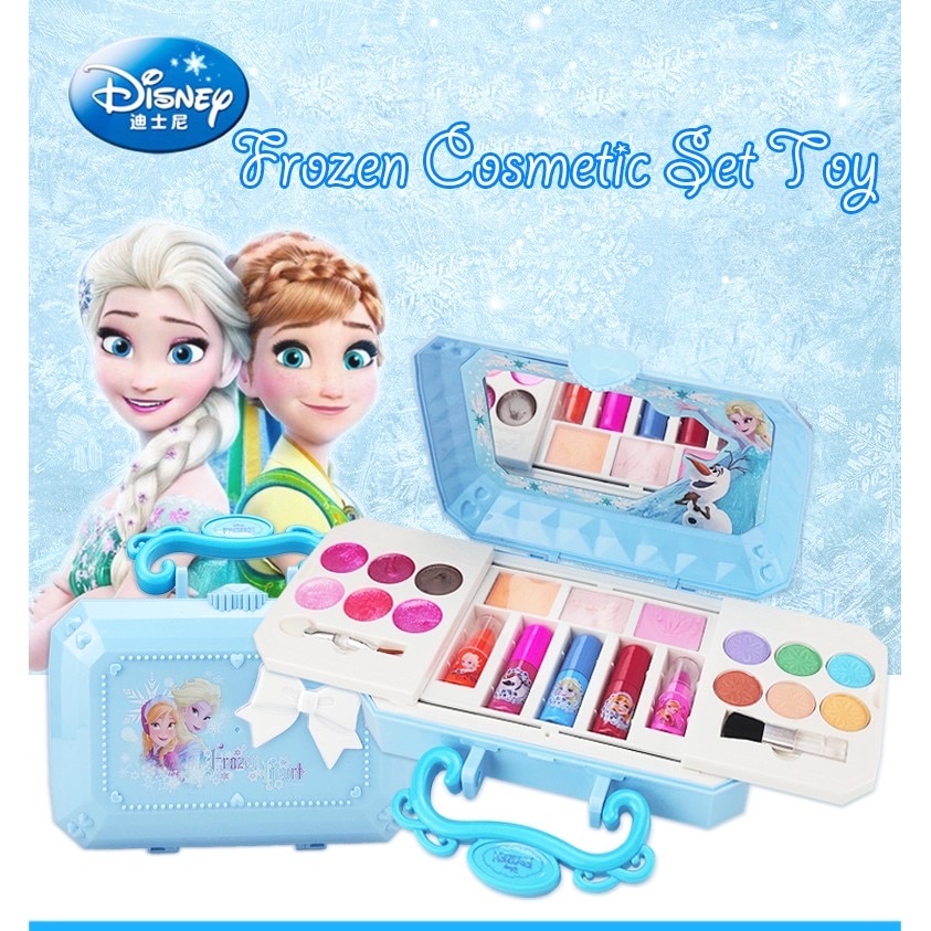 Disney girls frozen princess elsa Cosmetics Make up set  polish Beauty makeup box With original box  kids Christmas present