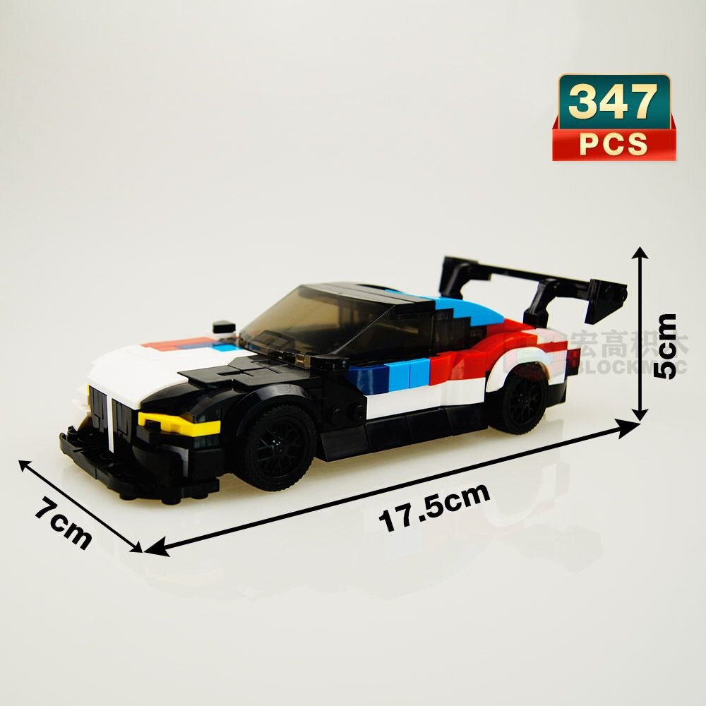 MOC Brick Technical Car M1 M3 E30 M4 Racing Sports Car Vehicle Speed Champion Racer Building Blocks Creative Garage Toy For Boys