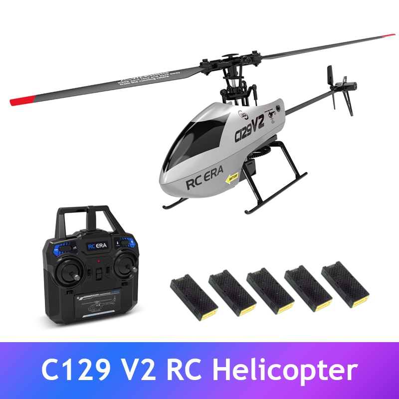 C129V2 2.4GHz RC Helicopter 6-axis Gyroscope PRO Helicopter Single Paddle Without Ailerons Remote Aircraft RC Toy
