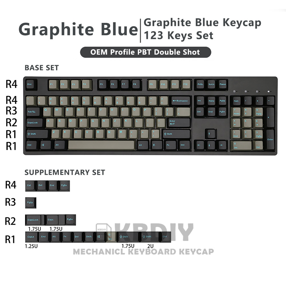 KBDiy GMK Keycap Clone Olivia Arctic Red Blue Samurai Darling Rudy OEM Profile Double Shot PBT Keycaps for Mechanicla Keyboard