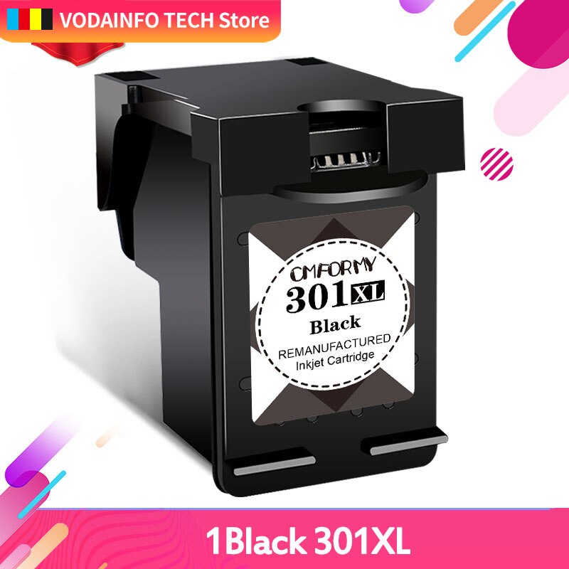 Royek Re-manufactured Ink Cartridge Compatible for HP 301 301XL INK DeskJet 1050 2050 3050 2150 1510 2540 Printer Full