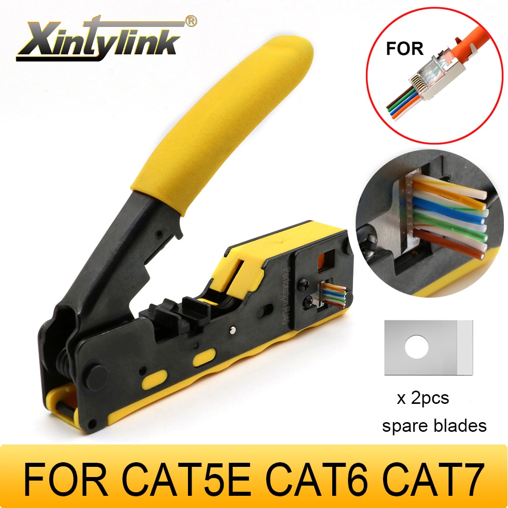 xintylink all in one rj45 pliers networking crimper cat5 cat6 cat7 cat8 crimping network tools ethernet cable Stripper clamp lan