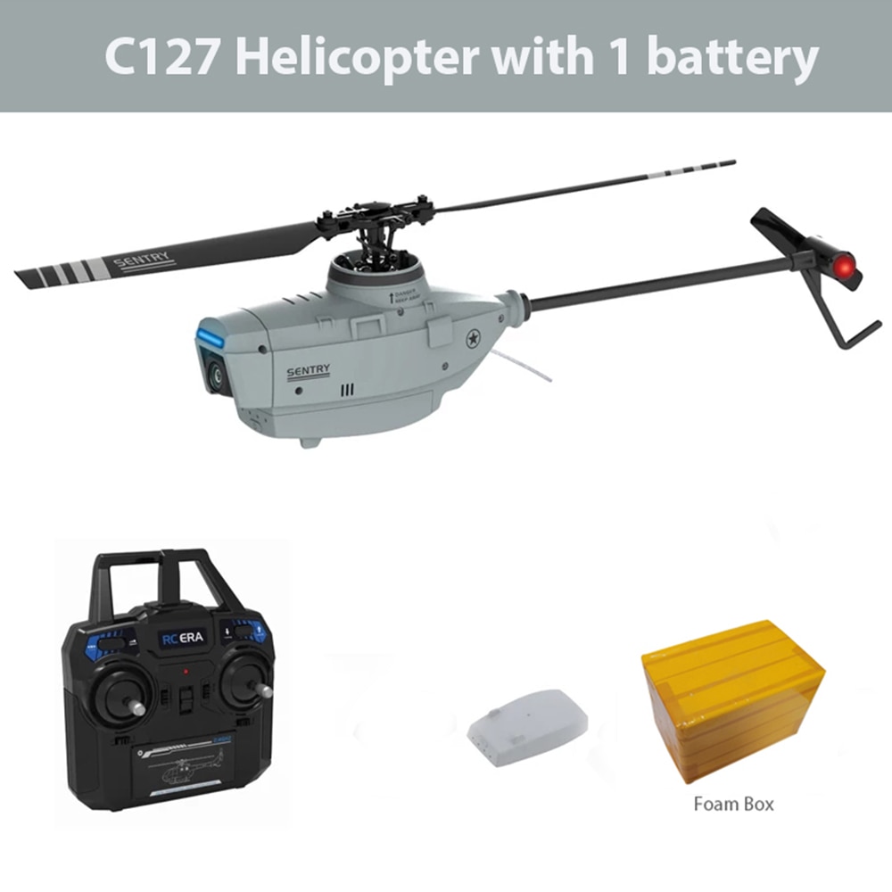 C127 C186 C128 2.4G RC Helicopter 4 Propellers 6 Axis Gyro Sentry RC Drone Single Paddle Electronic Gyroscope for Stabilization