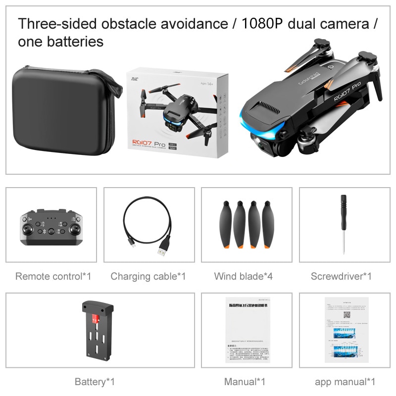 NEW RG107 MAX Drone 4K Professional Dual HD Camera FPV Mini Dron Aerial Photography Brush Motor Foldable Quadcopter Toys