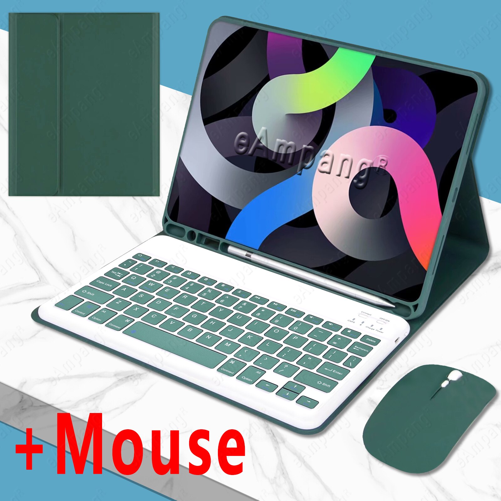 For iPad 10.2 Keyboard Case Mouse iPad Pro 11 Air 4 10.9 Air 3 2 Pro 9.7 10.5 6th 7th 8th 9th 10th Gen 2021 2022 Russian Spanish