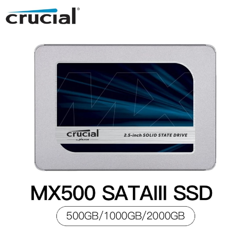Crucial Internal Solid State Drive MX500 250GB 500GB 1tb 2tb 4tb BX500 480G 3D NAND SATA3.0 SSD HDD Hard Disk For Notebook PC