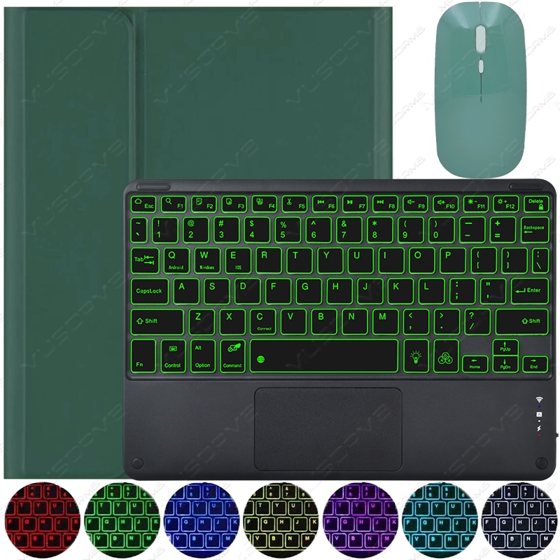 Magic Case Keyboard for Samsung Tab A8 A7 S6 Lite 2022 Touchpad Backlit Tab S8 S7+ S7 FE S8+ Plus S8 Ultra Portuguese Korean