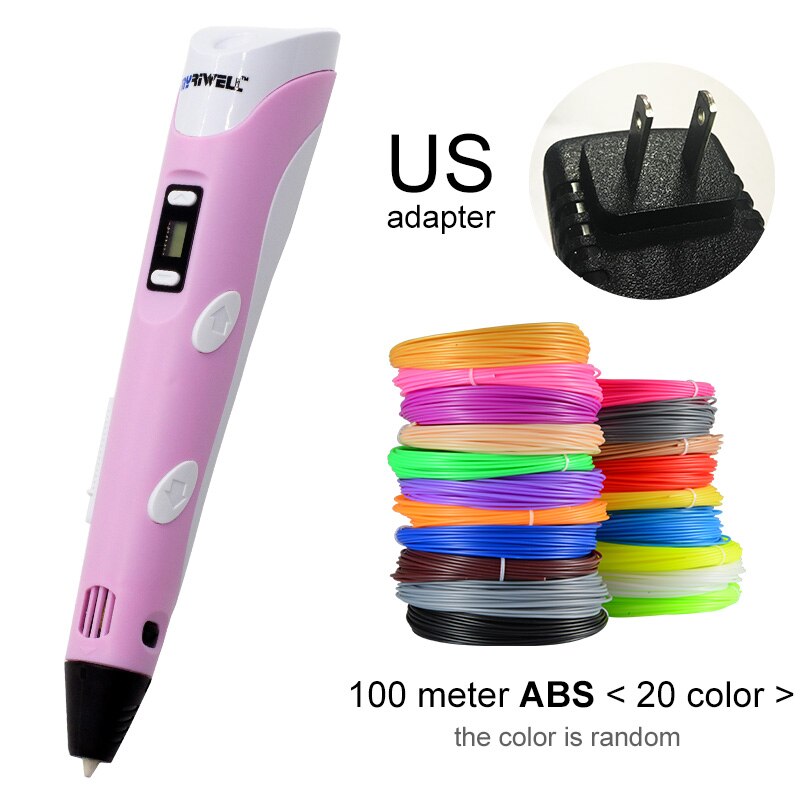 Myriwell 3D Pen LED Screen DIY 3D Printing Pen 100m ABS Filament Creative Toy Gift For Kids Design Drawing
